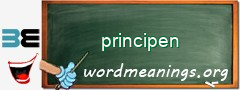 WordMeaning blackboard for principen